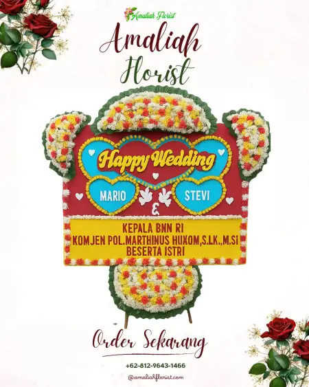 Papan Bunga Pernikahan Purbalingga